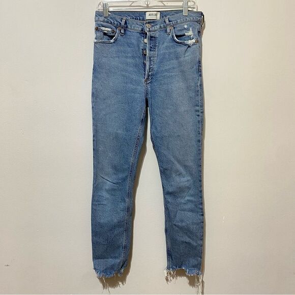 AGOLDE Nico High Rise Slim Fit Jeans in Rooted - Picture 4 of 10